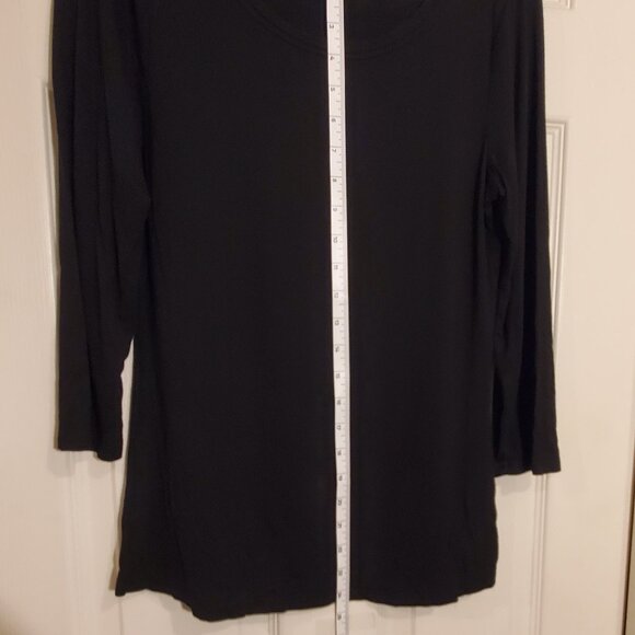 Cupio 3/4 Sleeve Black Tunic, Size Medium, Super Soft, Strechy - Picture 6 of 7